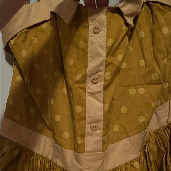 Lindy Bop Mustard Polka Dot Dress - Picture 5 of 5